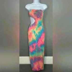 Shop 17 Women's Tube Neckline Colorful Dress (524)